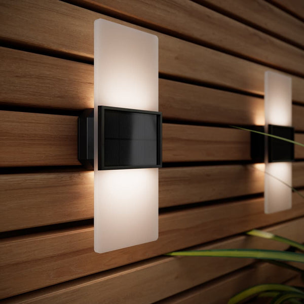 Gemini Solar Wall Lights (Set of 2) - DeWaldens Garden Centre