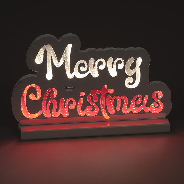 Snowtime 32cm Infinity Merry Christmas Sign - DeWaldens Garden Centre