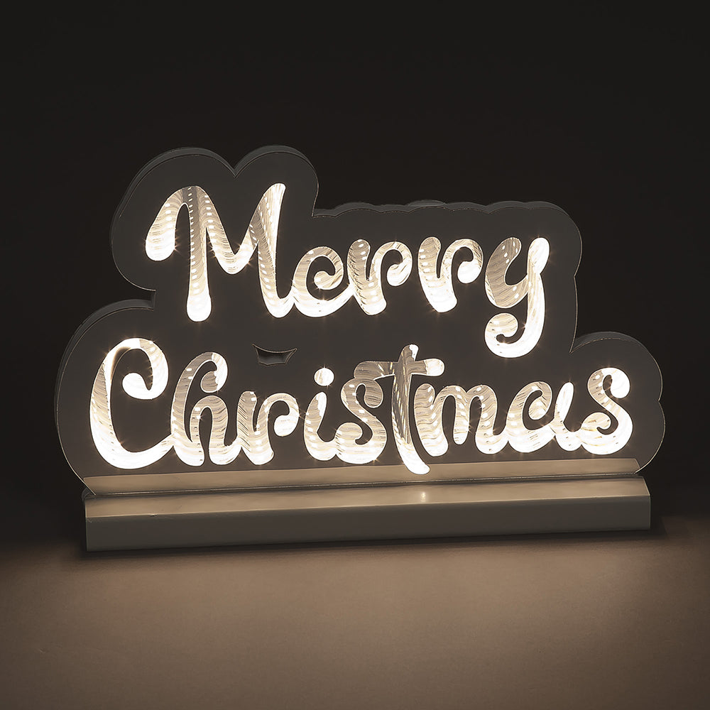 Snowtime 32cm Infinity Merry Christmas Sign – DeWaldens Garden Centre
