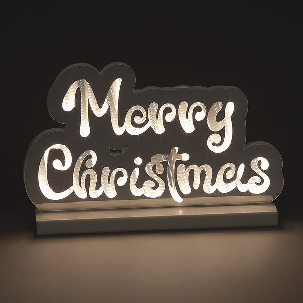 Snowtime 32cm Infinity Merry Christmas Sign - DeWaldens Garden Centre