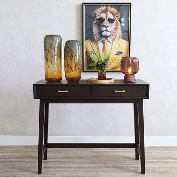 Straits Amber Lustre Cylinder Vase 34cm - DeWaldens Garden Centre