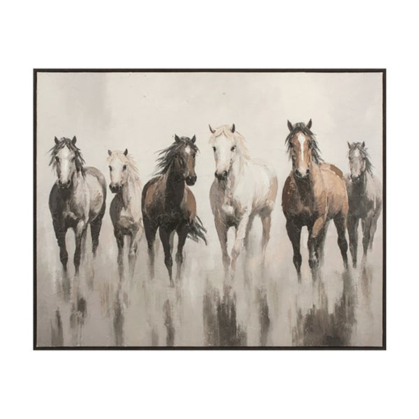 Straits Galloping Horses Canvas 100x80cm - DeWaldens Garden Centre