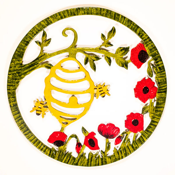 Tilnar Art Bee Of Life Wall Art 40cm - DeWaldens Garden Centre