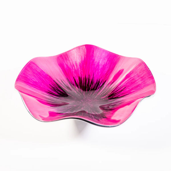 Tilnar Art Brushed Pink Poppy Bowl 20cm - DeWaldens Garden Centre