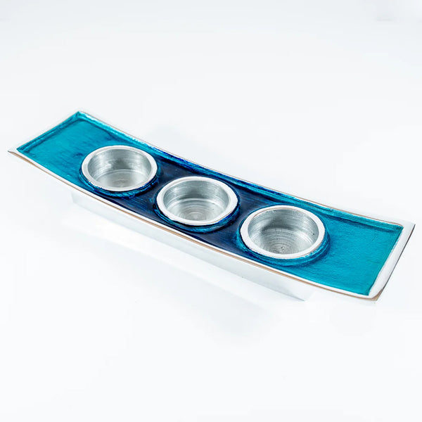 Tilnar Art Triple Tealight Holder 25cm - DeWaldens Garden Centre