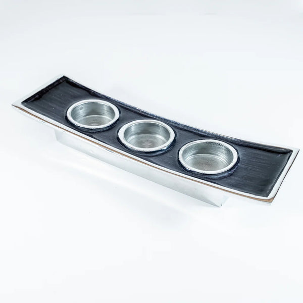 Tilnar Art Triple Tealight Holder 25cm - DeWaldens Garden Centre