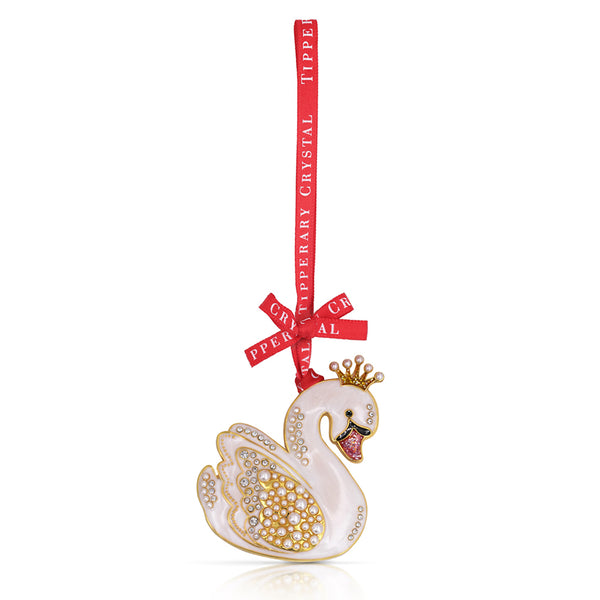 Tipperary Pearl Christmas Decoration - Swan - DeWaldens Garden Centre
