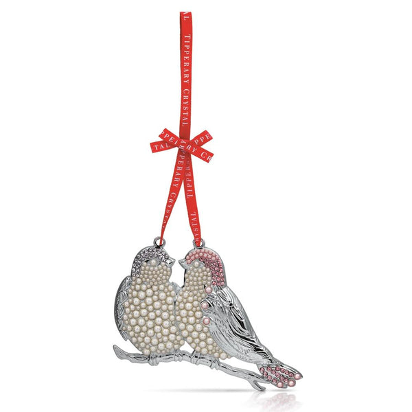 Tipperary Pearl Christmas Decoration - Turtle Doves - DeWaldens Garden Centre