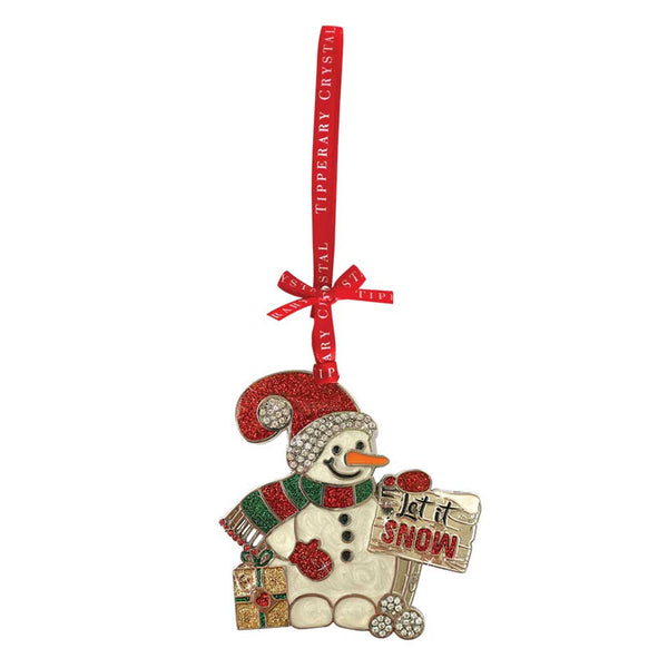 Tipperary Sparkle Decoration - Let it Snow Snowman - DeWaldens Garden Centre