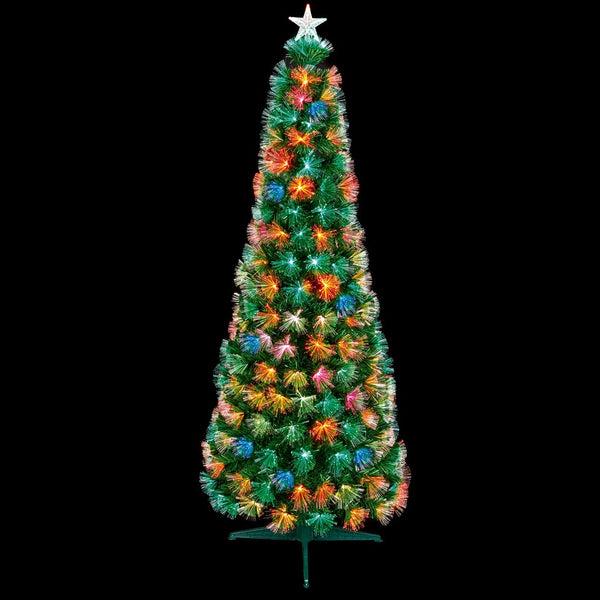 Premier 1.5m Slim Flashing Fibre Optic Tree - DeWaldens Garden Centre