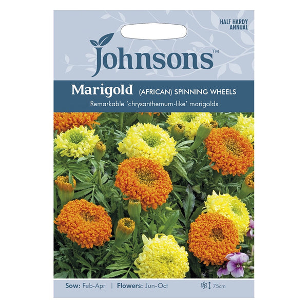 Johnsons Marigold (African) Spinning Wheels Seeds - DeWaldens Garden Centre
