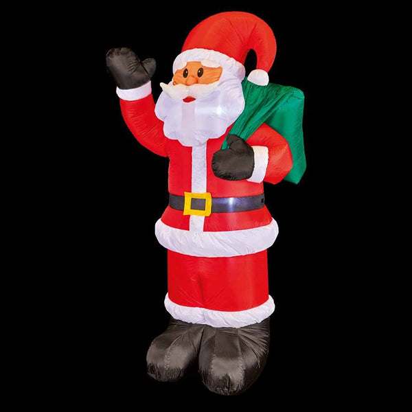 Premier 1.8m Inflatable LED Waving Santa - DeWaldens Garden Centre