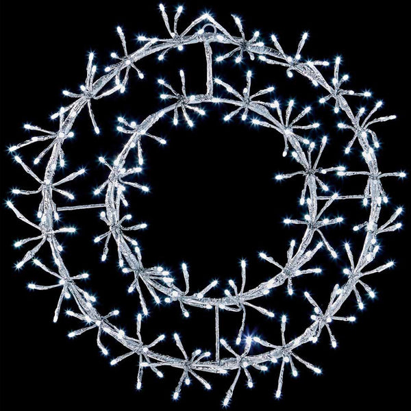 Premier 45cm Wreath Cluster with 256 LEDs - DeWaldens Garden Centre