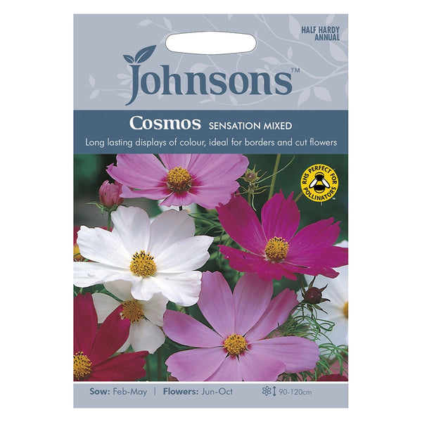 Johnsons Cosmos Sensation Mixed Seeds - DeWaldens Garden Centre