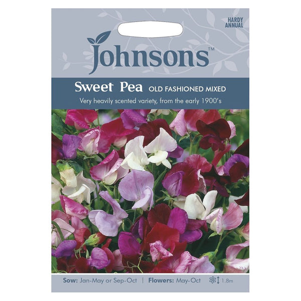 Johnsons Sweet Pea Old Fashioned Mixed Seeds - DeWaldens Garden Centre