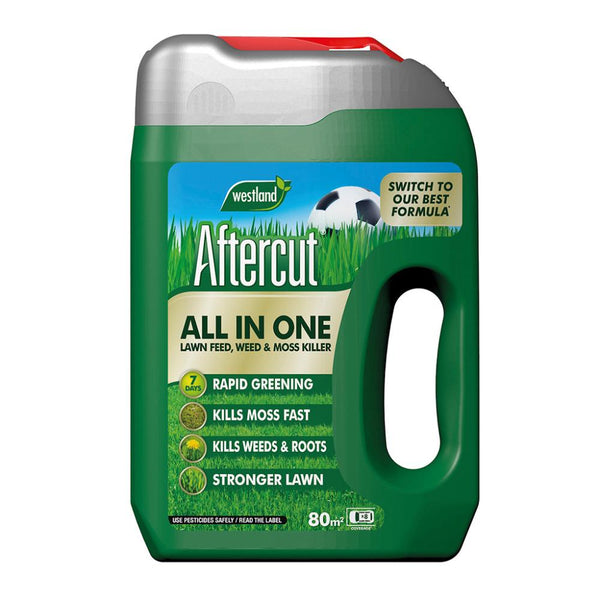 Westland Aftercut All In One Lawn Feed, Weed & Moss Killer 80m2 Spreader - DeWaldens Garden Centre