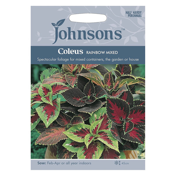 Johnsons Coleus Rainbow Mixed Seeds - DeWaldens Garden Centre