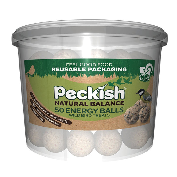 Peckish Natural Balance Energy Balls 50 Tub - DeWaldens Garden Centre