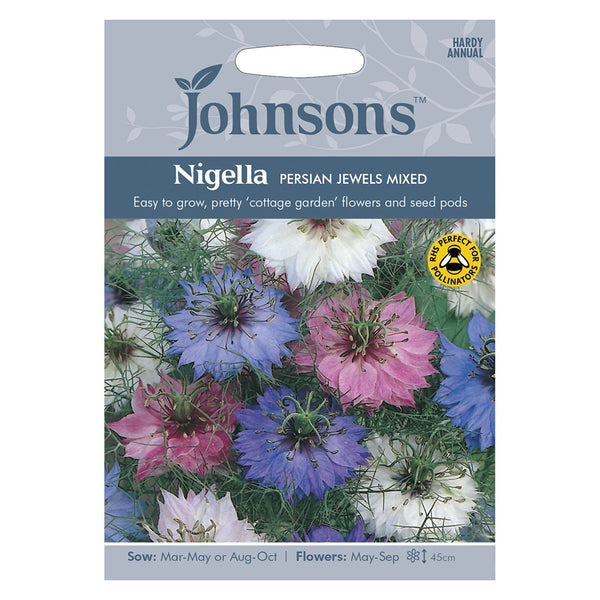 Johnsons Nigella Persian Jewels Mixed Seeds - DeWaldens Garden Centre