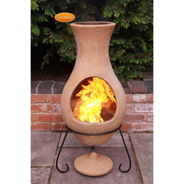 Natural Terracotta Large Air Chiminea - DeWaldens Garden Centre