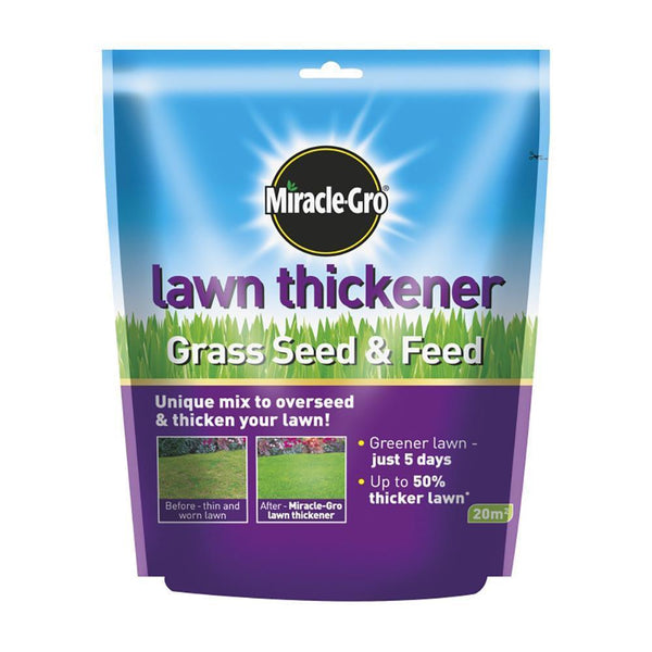 Miracle Gro Lawn thickener pouch 500g - DeWaldens Garden Centre
