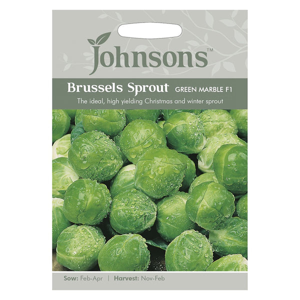 Johnsons Brussels Sprout Green Marble F1 Seeds - DeWaldens Garden Centre