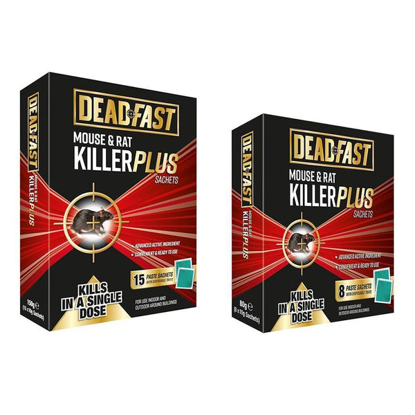 DeadFast Mouse and Rat Killer Plus Sachets | 8 pack | DeWaldens Garden Centre