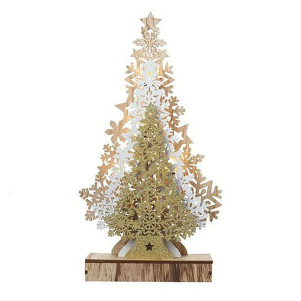 Heaven Sends Light Up Gold/Natural & White Trees LED - DeWaldens Garden Centre