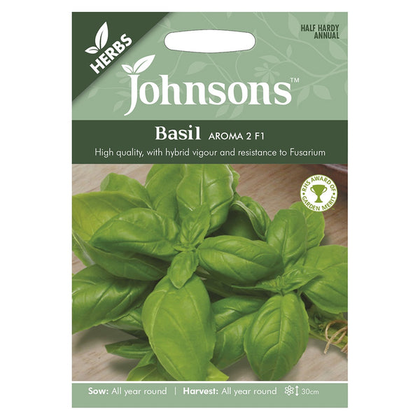 Johnsons Basil Aroma 2 F1 Seeds - DeWaldens Garden Centre