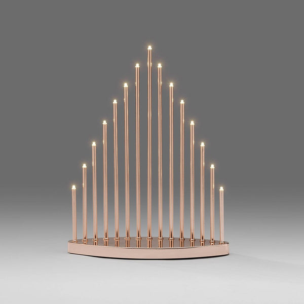Konstsmide Candlestick Metal 15 LED Copper - DeWaldens Garden Centre
