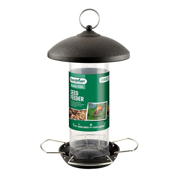 Gardman Black Steel Seed Feeder - DeWaldens Garden Centre
