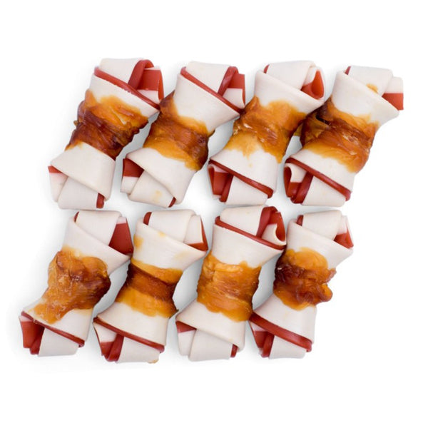 Petface Doggie Bistro 8 Piece Chicken Knotted Bone - DeWaldens Garden Centre
