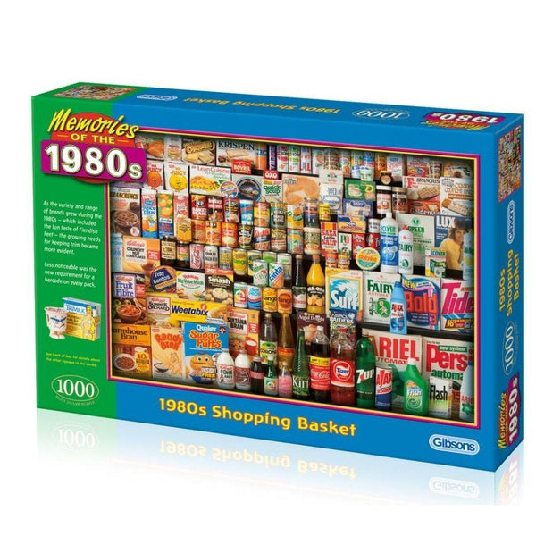 Gibsons 1000 Piece Jigsaw Puzzle - 1980’s Shopping Basket - DeWaldens Garden Centre
