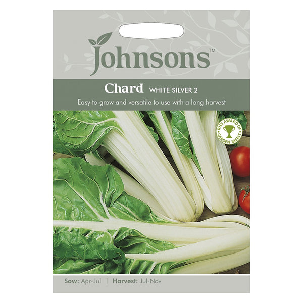 Johnsons Chard White Silver 2 Seeds - DeWaldens Garden Centre