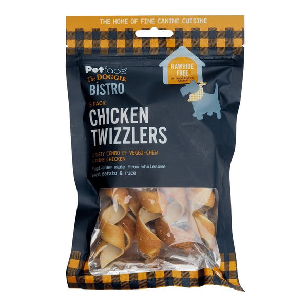 Petface Doggie Bistro 5 Piece Chicken Twizzlers - DeWaldens Garden Centre