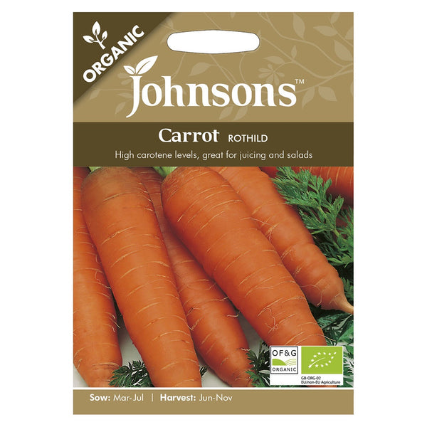 Johnsons Organic Carrot Rothild Seeds - DeWaldens Garden Centre