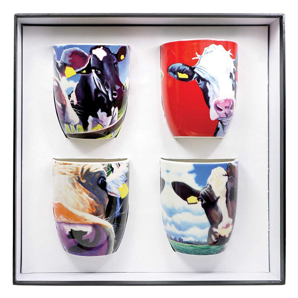 Eoin O'Connor Cows Set of 4 Mugs - DeWaldens Garden Centre