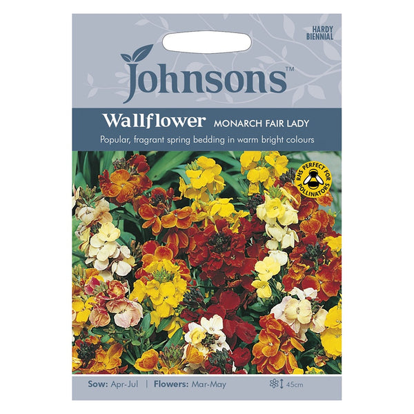 Johnsons Wallflower Monarch Fair Lady Seeds - DeWaldens Garden Centre