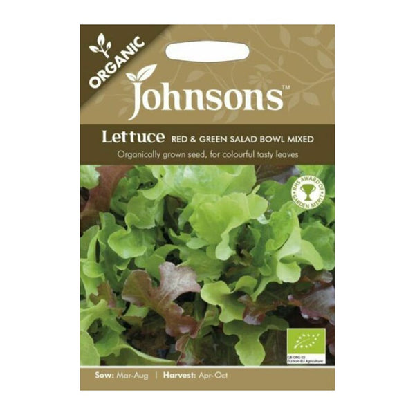 Johnsons Organic Red & Green Salad Bowl Mixed Seeds - DeWaldens Garden Centre