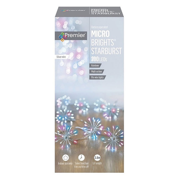 Premier Micro Brights Starburst Lights - 200 LED's - DeWaldens Garden Centre