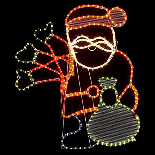 Premier Waving Santa Rope Light 86cm - DeWaldens Garden Centre