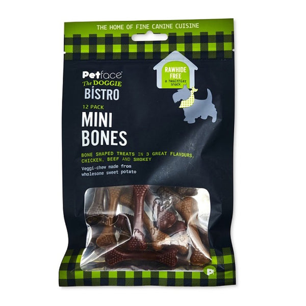 Petface Doggie Bistro 12 Pack Mini Bones Dog Treats - DeWaldens Garden Centre