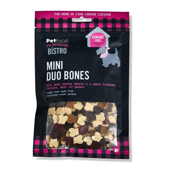 Petface Doggie Bistro 125g Mini Duo Bone Dog Treats - DeWaldens Garden Centre