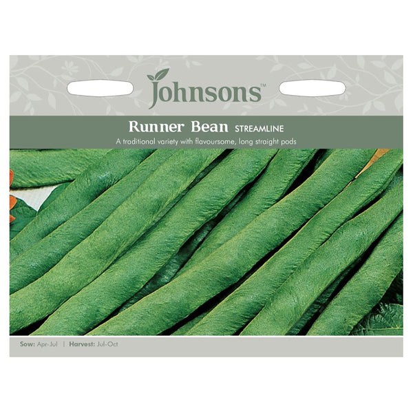 Johnsons Runner Bean Streamline Seeds - DeWaldens Garden Centre