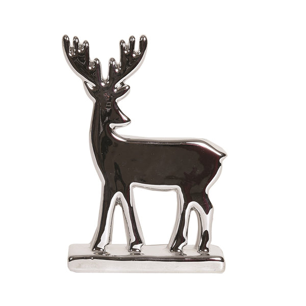 Straits Silver Reindeer Decoration - DeWaldens Garden Centre