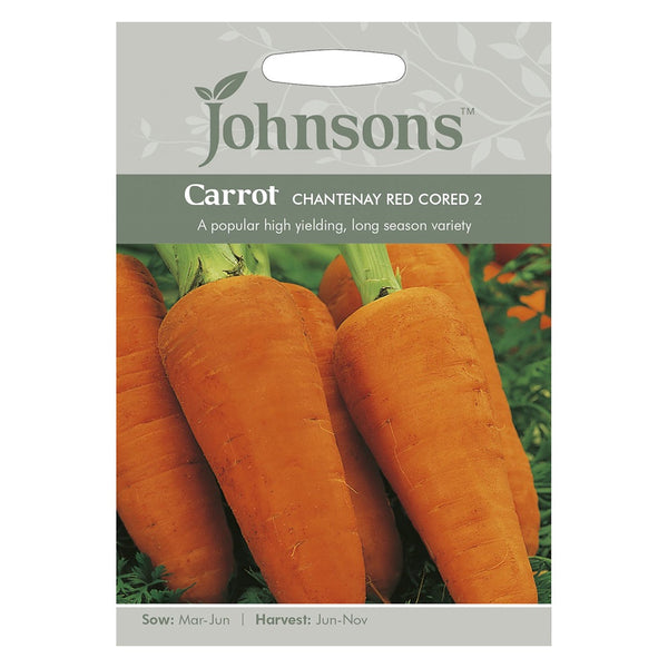 Johnsons Carrot Chantenay Red Cored 2 Seeds - DeWaldens Garden Centre