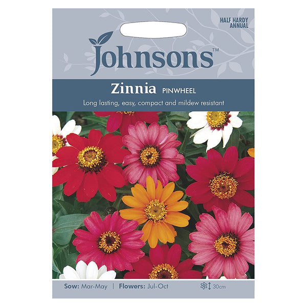 Johnsons Zinnia Pinwheel Seeds - DeWaldens Garden Centre