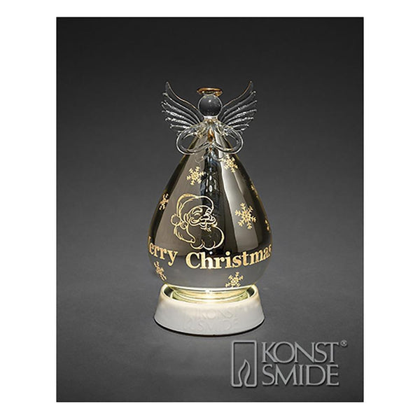 Konstsmide Glass Ball Angel LED Decoration - Santa Large - DeWaldens Garden Centre
