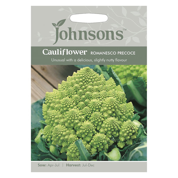 Johnsons Cauliflower Romanesco Precoce Seeds - DeWaldens Garden Centre