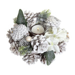 Straits White Floral Tealight Holder - DeWaldens Garden Centre